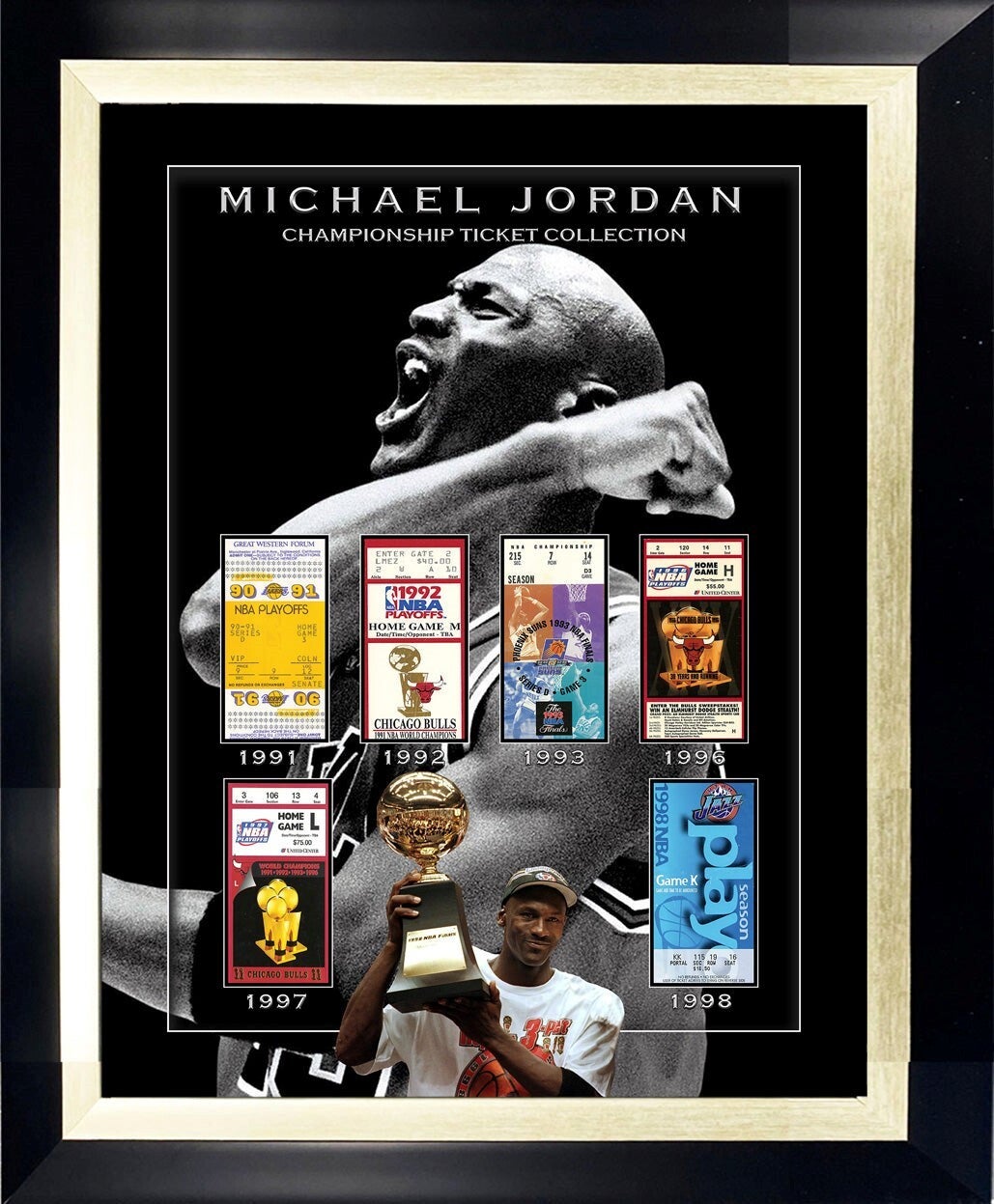 Michael Jordan Framed Ticket Display Collector S Den