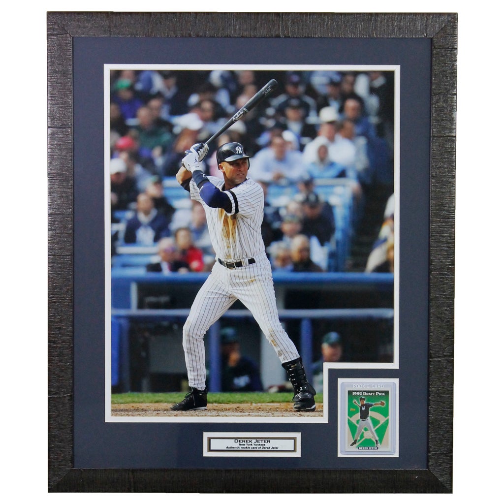 284 Derek Jeter New York Yankees 'Batting Stance' Framed Rookie Card  Display