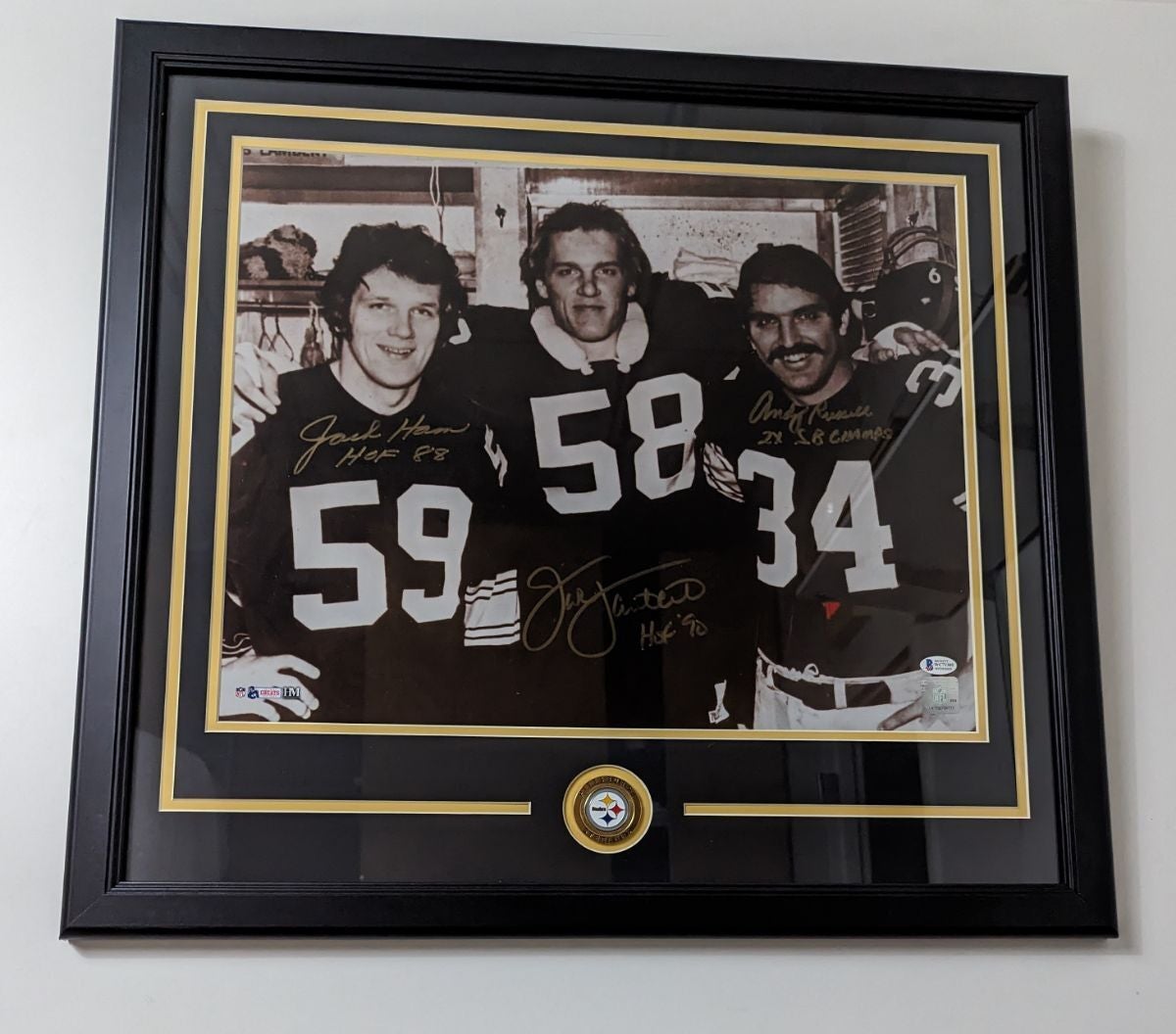 Pittsburgh Steelers Jack Ham Autographed 16x20 with HOF 88