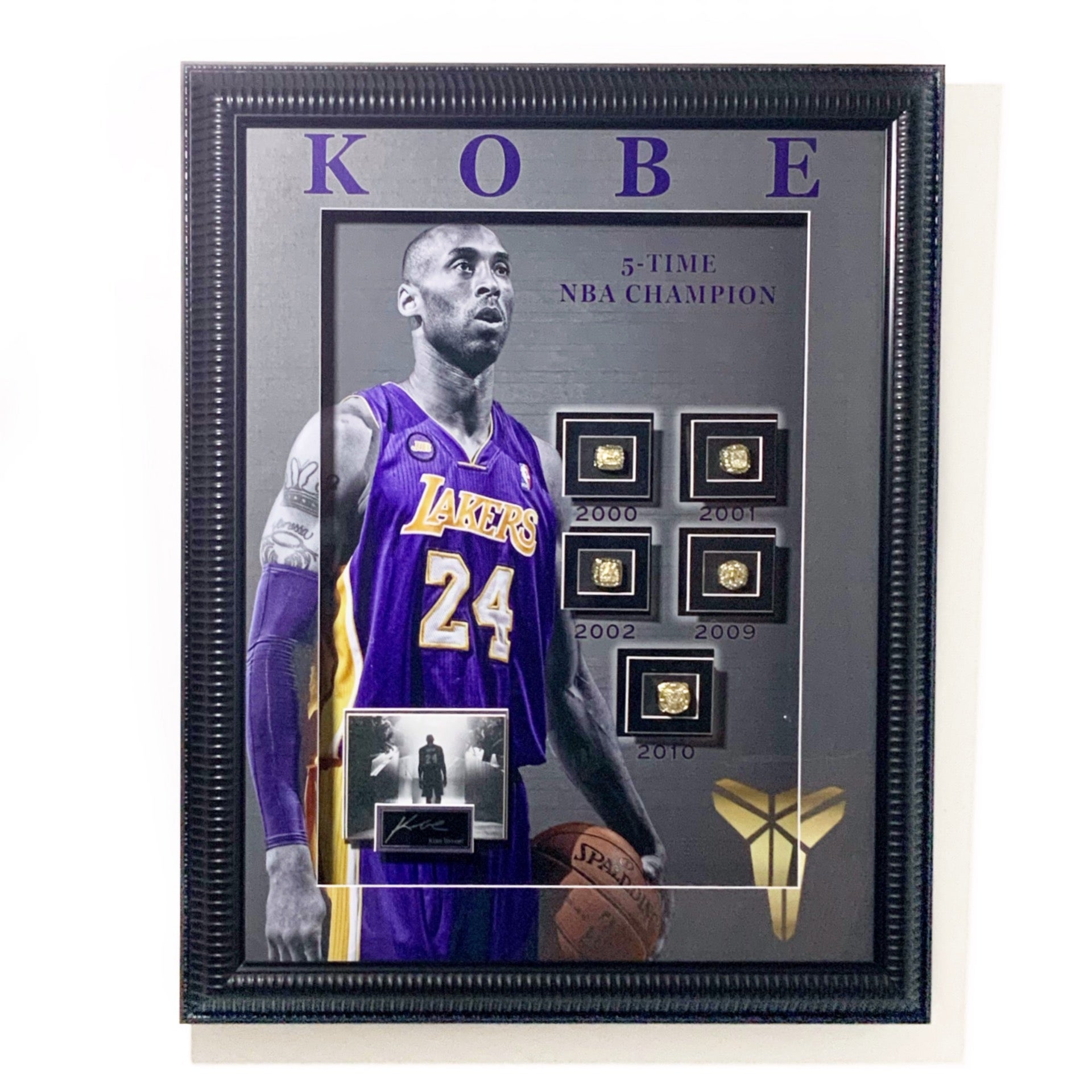 617 Kobe Bryant Rings Shadowbox | Collector's Den