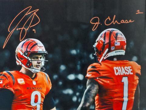 Ja'Marr Chase Cincinnati Bengals Autographed 16'' x 20'' Orange